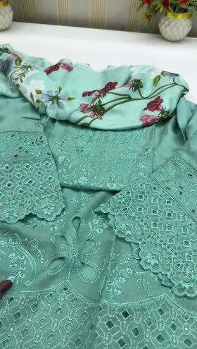 Rs 4950 Dhanak stitched emb 3pc ~ [Chest 21] [Length 39] MEDIUM