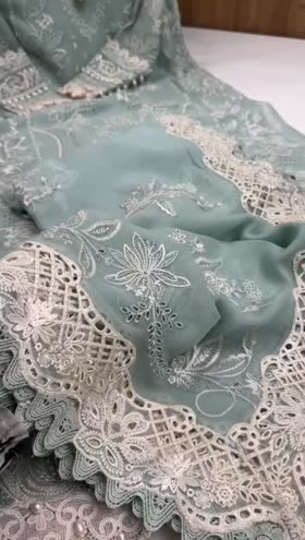 Rs 22900 Imrozia Serene Luxe Serene Luxury Chiffon 3pc [Aqua]
