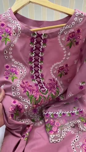 Rs 8500 Aneelas lawn Emb with stitching details stitched shirt trouser. Dispatch date 21st June ~ [CH 22] [L 41] LARGE