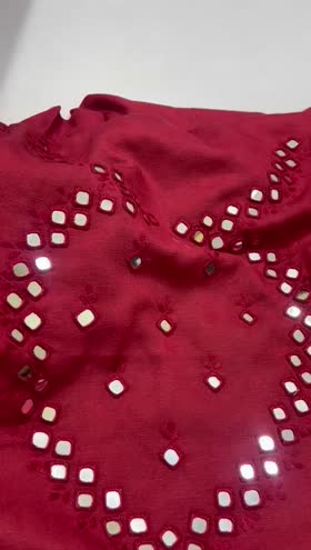 Rs 7300 Karandi hand made Emb mirror work 2pc
