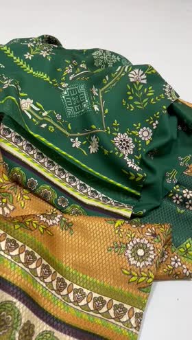 Rs 3850 Coral digital printed 3 pc jacquard shawl ( SW 2)