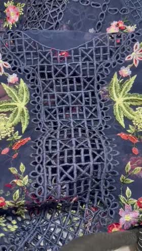 Rs 6500 Aneela’s organza Emb shirt duppata