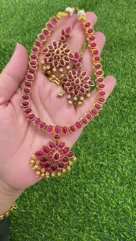 Rs 4800 South Indian necklace set