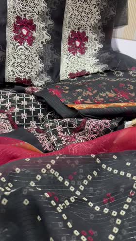 Rs 12500 Nureh Amaya chiffon emb 4pc new launch ( AM 22)