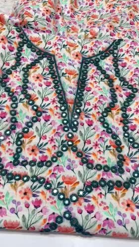 Rs 5600 Khaddar hand made mirror work Emb 2pc