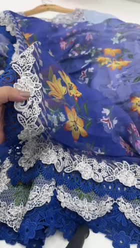 Rs 7800 Aneelas Lawn Emb Chiffon Emb Duppata UNstitched 3pc [LUX-19] [Dispatch Time 1 Month]