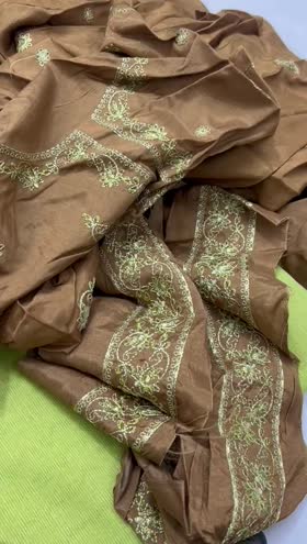 Rs 2850 Ethnic raw silk Emb 2pc