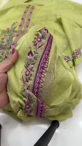 Rs 5500 lawn jacquard Emb shirt chiffon Emb Duppata 3 pc