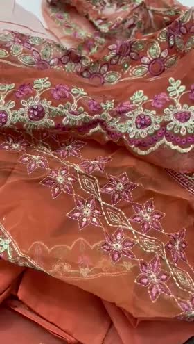 Rs 4850 Sapphire luxe organza Emb 2 pc