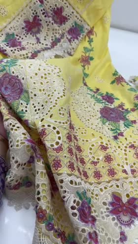 Rs 10500 Aneelas UNstitched Lawn Emb Chiffon Duppata 3pc [LUX-03] [Dispatch Time 1 Month]