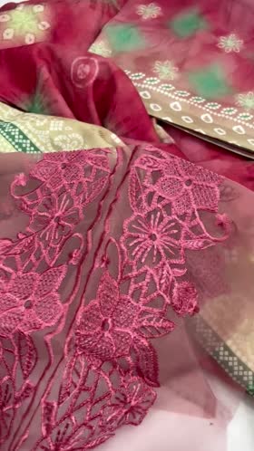 Rs 4500 Nureh chicken Kari Emb self jacquard 2 pc