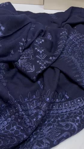 Rs 6595 Riwayat peech leather  Emb 3pc Emb shawl [RL 48]