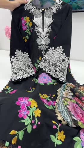 Rs 14000 Aneelas Stitched Emb Lawn Chiffon Duppata 3pc [LUX-05] [Dispatch Date 15th June] ~ [Chest 22] [Length 45] LARGE
