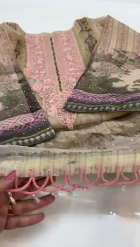 Rs 6500 Sahiba semi formal stitched 3 p ~ [CH 22] [L 42] LARGE