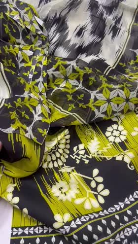 Rs 4650 Nureh signature prints viscose slub linen 3pc ( Sp 168)