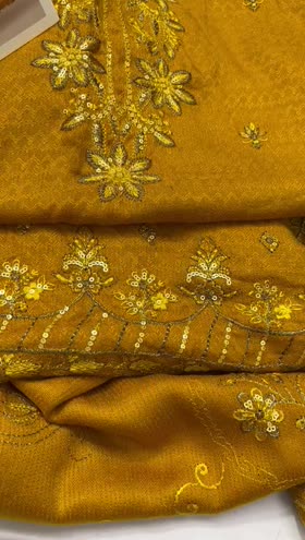 Rs 6595 Riwayat jacquard Emb 3pc Emb shawl ( RL 33]