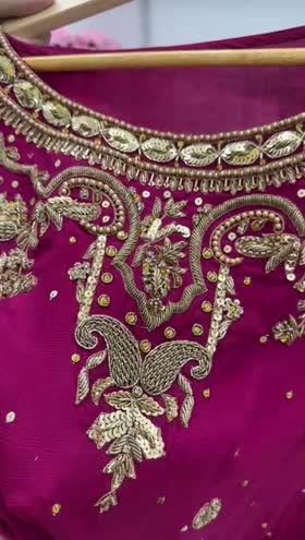 Rs 18000 Aneelas Raw Silk Ada Work UNstitched Shirt Trouser [FC-01] [Dispatch Time 2 Months]
