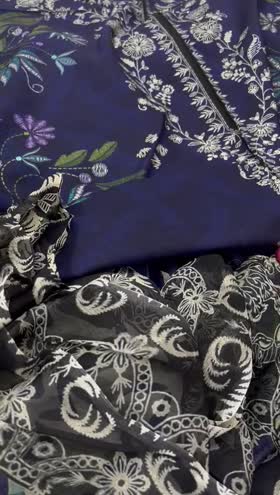 Rs 4650 Nureh signature prints viscose slub linen 3pc ( Sp 167)