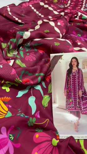 Rs 3850 Coral digital printed 3 pc jacquard shawl [ SW 01 ]