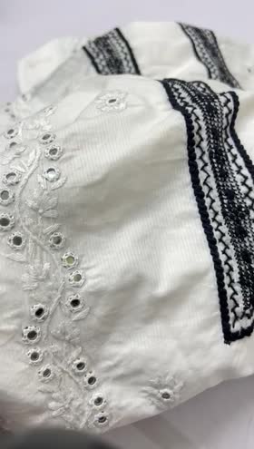 Rs 6800 lawn hand made Emb mirror work tarkashi Emb shirt