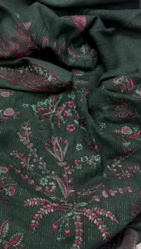Rs 6950 Riwayat peech leather  Emb 3pc Emb shawl