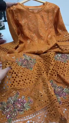 Rs 10500 Aneelas stitched luxury lawn emb shirt heavy Emb trouser [Dispatch date 28th February ] ~ [Chest 24] [Length 51] XXLARGE