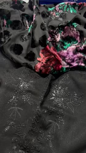 Rs 7650 Dastan Emb leather peech palachi velvet shawl 3pc