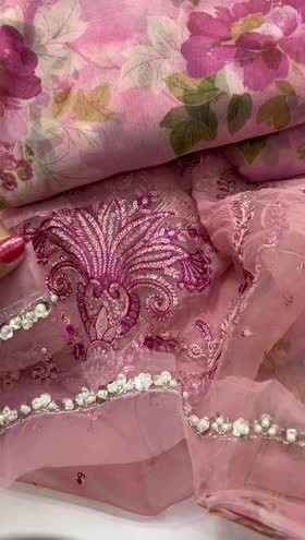 Rs 9450 Nureh Ballerina organza emb 4pc new launch