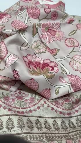 Rs 3300 Mausummery linen printed 3pc ( lily)
