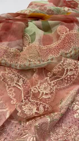 Rs 7250 Nureh Gardenia lawn Emb 3pc Emb duppata new launch ( NSG 195]
