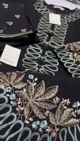 Rs 5550 sapphire Khaddar stitched Emb 2pc  ~ SMALL