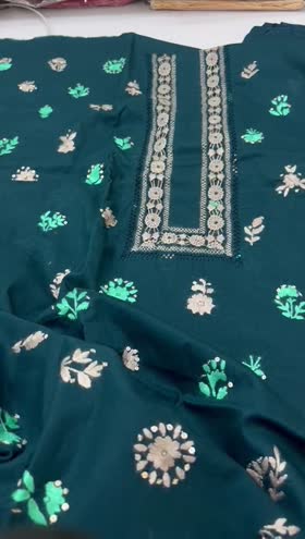 Rs  6800 Lawn hand made Emb tarkashi shirt trouser