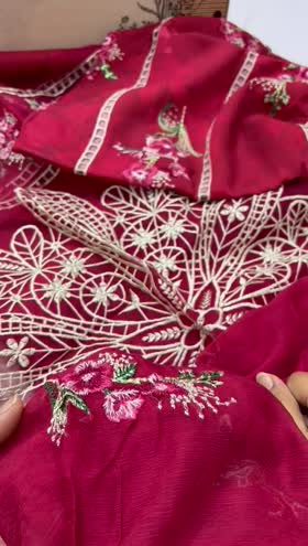 Rs 7990 Mahnur viscose Emb 3pc Emb chiffon duppata 3pc ( G 3)