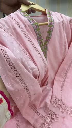 Rs 6800 chicken Kari Emb cotton shirt trouser [PRE BOOKING ] ~ [CH 22] [L 37] LARGE