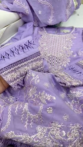 Rs 15500 Soraya stitched Emb 3pc chiffon emb duppata ( MEDIUM)