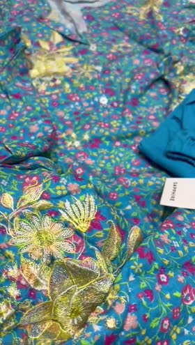 Rs 4600 sapphire Khaddar stitched Emb 2pc  ~ SMALL