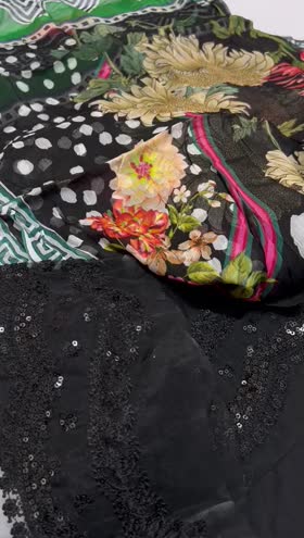 Rs 4000 Aneela’s raw silk unstitched Emb 3 pc