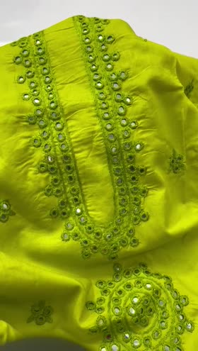 Rs 4500 Lawn hand made Emb mirror work shirt