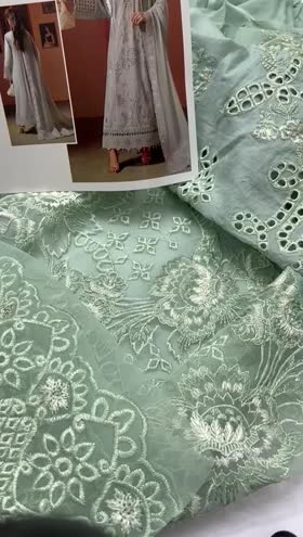 Rs 9450 Nureh Feya lawn Emb 3pc  Emb duppata New launch ( FE 11)
