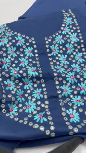 Rs 6800 lawn hand made Emb mirror work shirt trouser