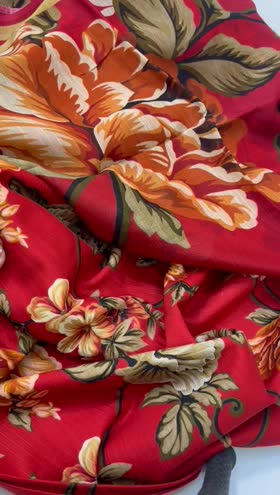 Rs 3300 Mahmal Staple bana dora same printed 3pc slub duppata