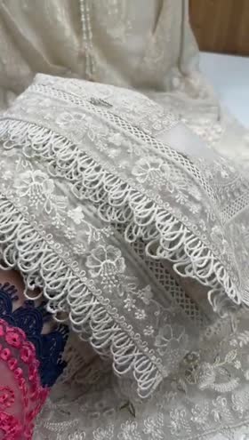 Rs 18900 Imrozia Serene UNstitched Luxe Serene Luxury Chiffon 3pc [Pearl]