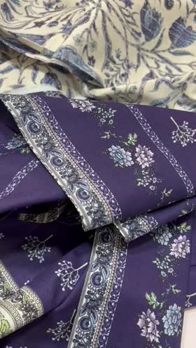 Rs 3300 Mausummery khadar printed 3 pc [SAPPHIRE]