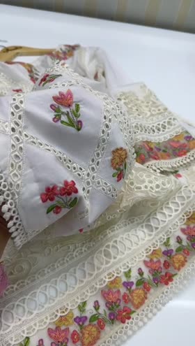 Rs 8950 Aneelas stitched Emb  shirt trouser [pre booking] ~ [CH 21] [L 42] MEDIUM