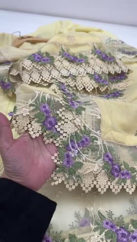 Rs 17500 Aneelas stitched luxury lawn Emb shirt Emb Duppata 3pc [Dispatch date 20th April ] ~ [Chest 21] [Length 41] MEDIUM