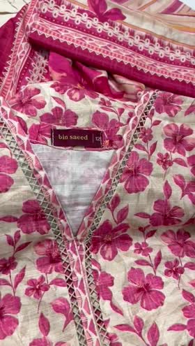 Rs 3800 Bin Saeed Khaddar stitched 3pc  ~ XLARGE