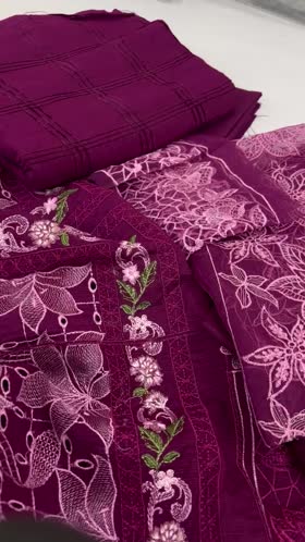 Rs 8950 Parishay Khaddar Emb 3pc velvet jacquard shawl ( PN 7)