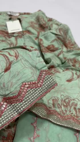 Rs 6450 Sapphire stitched Emb 3 pc  ~ MEDIUM