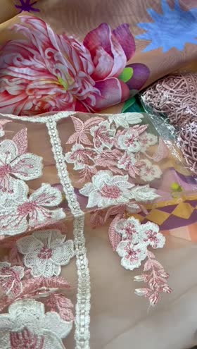 Rs 4800 hemline by Mushq lawn Emb 3 piece. Outlet stock