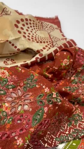 Rs 4950 AAfreen Emb Karandi 3pc [AF-254]